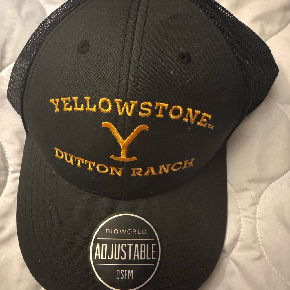 Yellowstone Dutton Ranch Black and Yellow Cap
